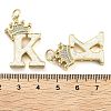Brass Micro Pave Clear Cubic Zirconia Pendants KK-G498-01K-02-3
