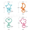 40Pcs 4 Style Spray Painted Alloy Swivel Snap Hooks Clasps FIND-LS0001-52-3