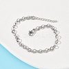 304 Stainless Steel Rolo Chain Bracelets for Women BJEW-Z152-01P-1