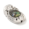 Brass Micro Pave Cubic Zirconia with Resin Beads KK-G493-05P-2