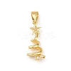 Christmas Brass Micro Pave Cubic Zirconia Pendants KK-K411-03G-1