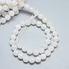 Natural White Jade Beads Strands X-G-R346-8mm-08-2