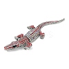 Alloy Rhinestones Alligator Brooches JEWB-S022-07A-2