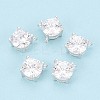 925 Sterling Silver Micro Pave Clear Cubic Zirconia Charms STER-N017-17C-S-1