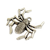Halloween Jewelry Tibetan Style Alloy Spider Pendants TIBEP-S269-AS-FF-1