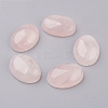 Natural Rose Quartz Flat Back Cabochons X-G-G741-18x25mm-21-1