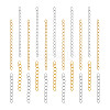 100Pcs 4 Style 304 Stainless Steel Curb Chain Extender STAS-UN0054-01-1