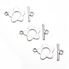Flower Tibetan Style Alloy Toggle Clasps LS-A0977Y-3