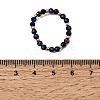 Natural Sodalite Beaded Stretch Rings for Women RJEW-JR00868-04-3