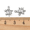 Brass Pave Clear Cubic Zirconia Connector Charms KK-H460-19P-3