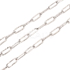 Tarnish Resistant 304 Stainless Steel Textured Paperclip Chains CHS-I009-01P-1
