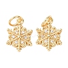 Brass Micro Pave Cubic Zirconia Pendants KK-D019-12G-1