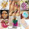 8 Bottles 8 Colors Plastic Glitter Powder Fillers AJEW-TA0001-36-6