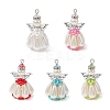 Pearlized Glass Pearl Beads  Pendants PALLOY-MZ00487-1