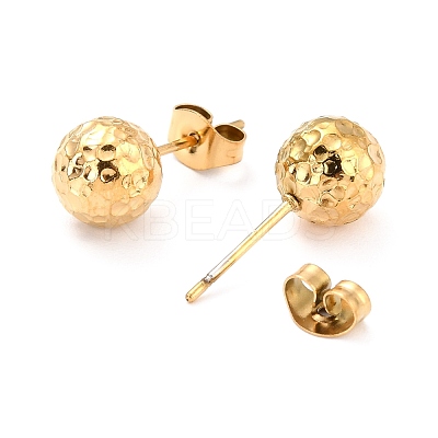 Ion Plating(IP) 304 Stainless Steel Stud Earring Findings STAS-I183-09B-G-1