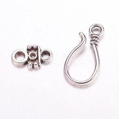 Tibetan Style Hook and Eye Clasps LF1278Y-NF-1