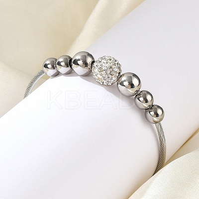 304 Stainless Steel Cuff Bangles BJEW-Z087-12P-1