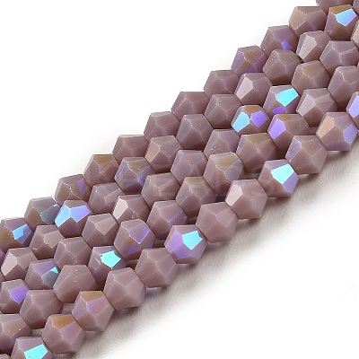 Opaque Solid Color Imitation Jade Glass Beads Strands EGLA-A039-P4mm-L13-1