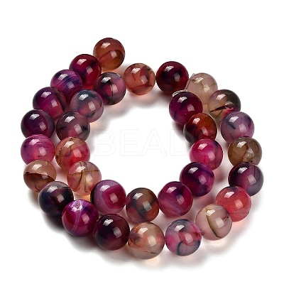 Dyed Natural Agate Beads Strands G-G203-10J-12mm-1