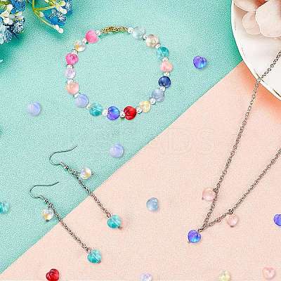 120Pcs 15 Colors Electroplate Transparent Glass Beads GLAA-CJ0001-77-1