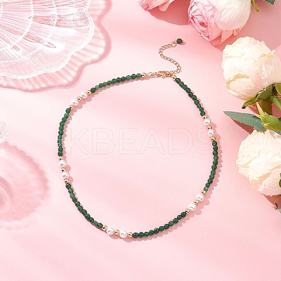 White Jade Necklaces NJEW-JN05340-01-1