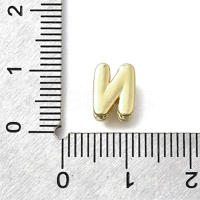 Brass Micro Pave Cubic Zirconia Letter Multi-Strand Links LS-KK-D295-32G-14-1