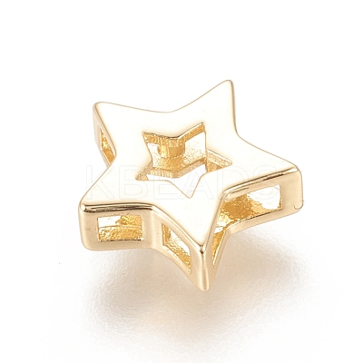Brass Slide Charms KK-F811-06G-1