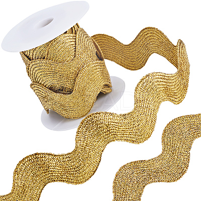 5 Yards Polyester Wavy Fringe Trim Ribbon OCOR-GF0003-45B-1
