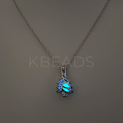 Alloy with Luminous Resin Bead Inside Pendant Necklaces for Women Men FS-WG4D5C2-21-1