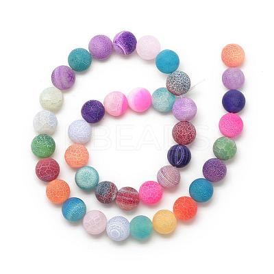 Natural Weathered Agate Bead Strands G-S237-10mm-14-1
