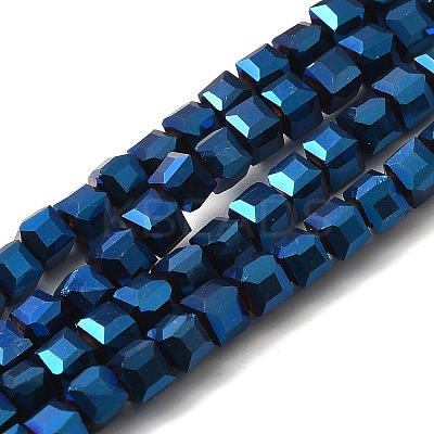 Electroplate Glass Beads Strands EGLA-D018-4x4mm-55-1