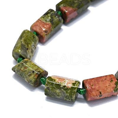 Natural Unakite Beads Strands G-O170-135-1