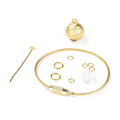 DIY Embroidery Temari Ball Keychain Kits DIY-I064-A05-1