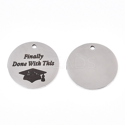 Non-Tarnish 201 Stainless Steel Pendants STAS-T064-38P-27-1