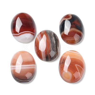 Natural Striped Agate/Banded Agate Cabochons G-H296--01D-03-1