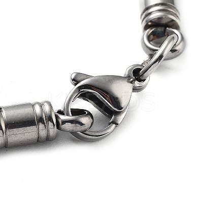Non-Tarnish 201 Stainless Steel Column Link Chain Bracelet BJEW-Z023-15P-1