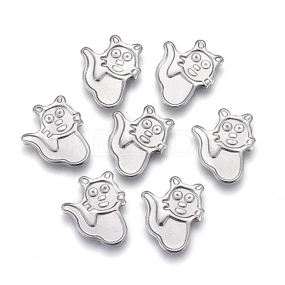 304 Stainless Steel Cabochon Settings for Enamel STAS-P245-15P-1
