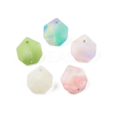Cellulose Acetate(Resin) Stud Earring Findings KY-N018-01-1