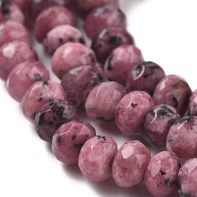 Dyed Natural Malaysia Jade Rondelle Beads Strands X-G-E316-2x4mm-38-1