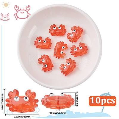 10Pcs Glass Enamel Beads LAMP-PA0001-44A-1