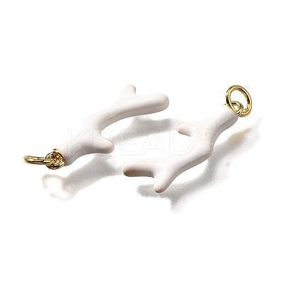 Brass Enamel Pendants KK-Q043-28B-01-1