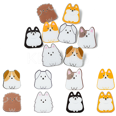 8Pcs 8 Styles Acrylic Brooches FIND-CJ0001-94-1