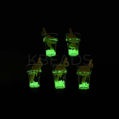 Imitation Fruit Tea Resin Pendants CRES-S359-31H-1