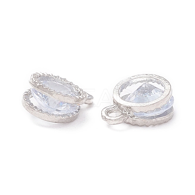 Alloy Clear Cubic Zirconia Charms LS-ZIRC-A022-04P-1