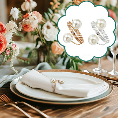 40Pcs 2 Colors Iron Napkin Rings AJEW-NB0008-09-1
