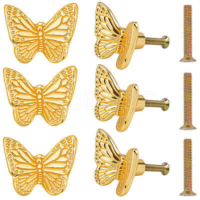 Butterfly Zinc Alloy Drawer Pull Handles FIND-WH20007-71G-1