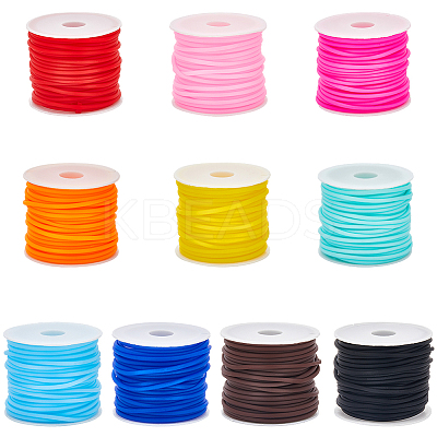 50M 10 Colors Hollow Pipe PVC Tubular Synthetic Rubber Cord RCOR-SC0001-02-1