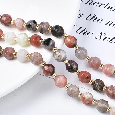 Natural Plum Blossom Jasper Beads Strands G-N326-100-04-1