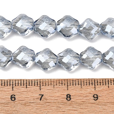 Electroplate Transparent Glass Beads Strands GL-CBA7A17-02A-08-1