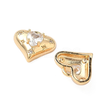 Brass Micro Pave Cubic Zirconia Pendants KK-S531-10G-B-1